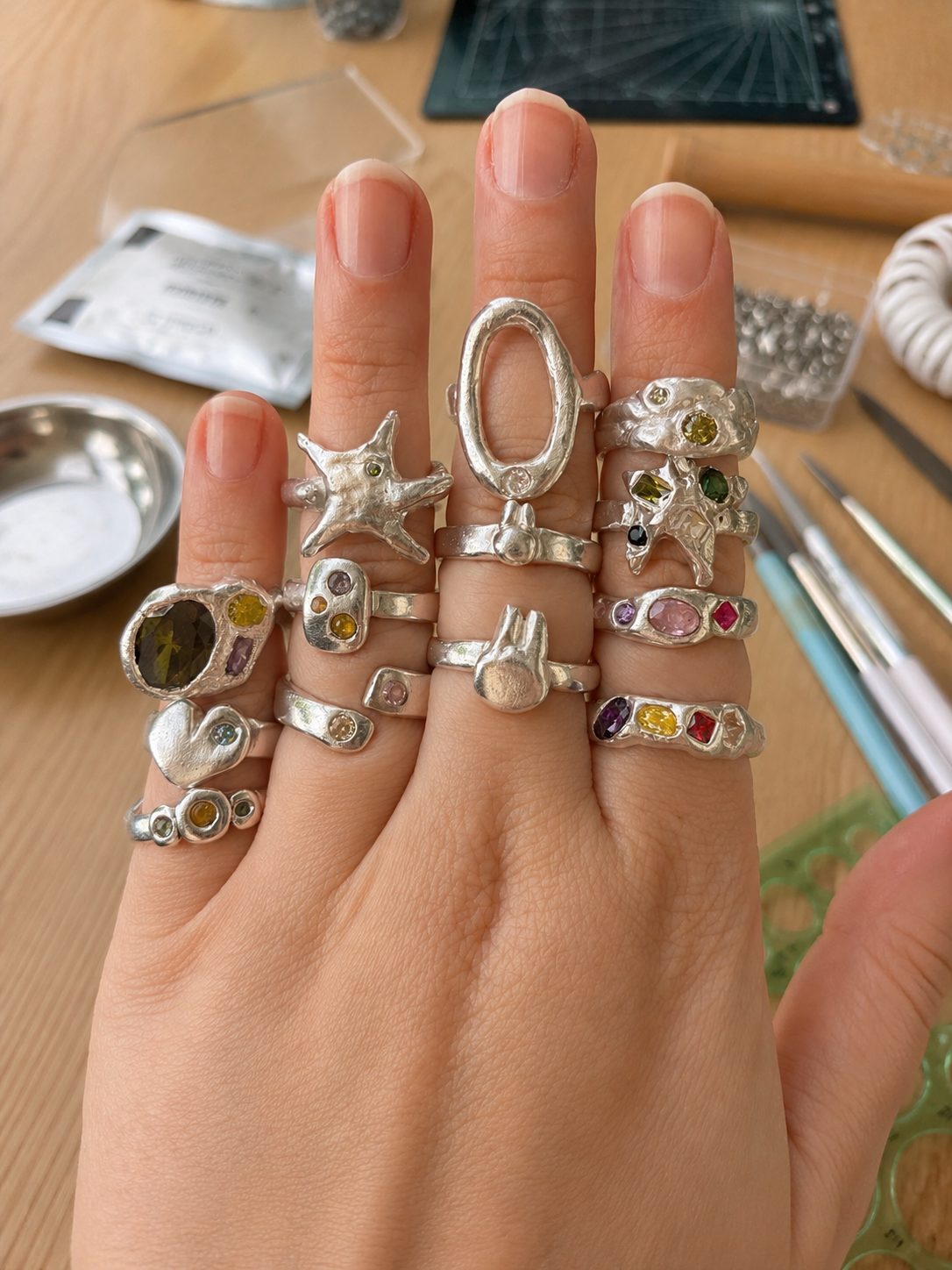 ๐ Silver Clay Ring with Nath Capistrano ๐ - Image 1